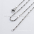 1.4mm 20" 2015 wholesale silver stainless steel floating charms locket box chain necklace